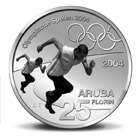    Silver coins of Aruba