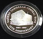                          Coins o Eastern Carribean countries at Monetarium