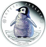 монета с пингвином