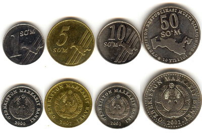 Монеты Узбекистана coins of Uzbekistan